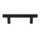 BERENSON Cabinet Bar Pulls in Flat Black 3" 9544-2055-P Side View