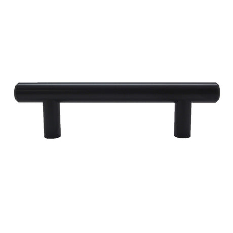 BERENSON Cabinet Bar Pulls in Flat Black 3" 9544-2055-P Side View