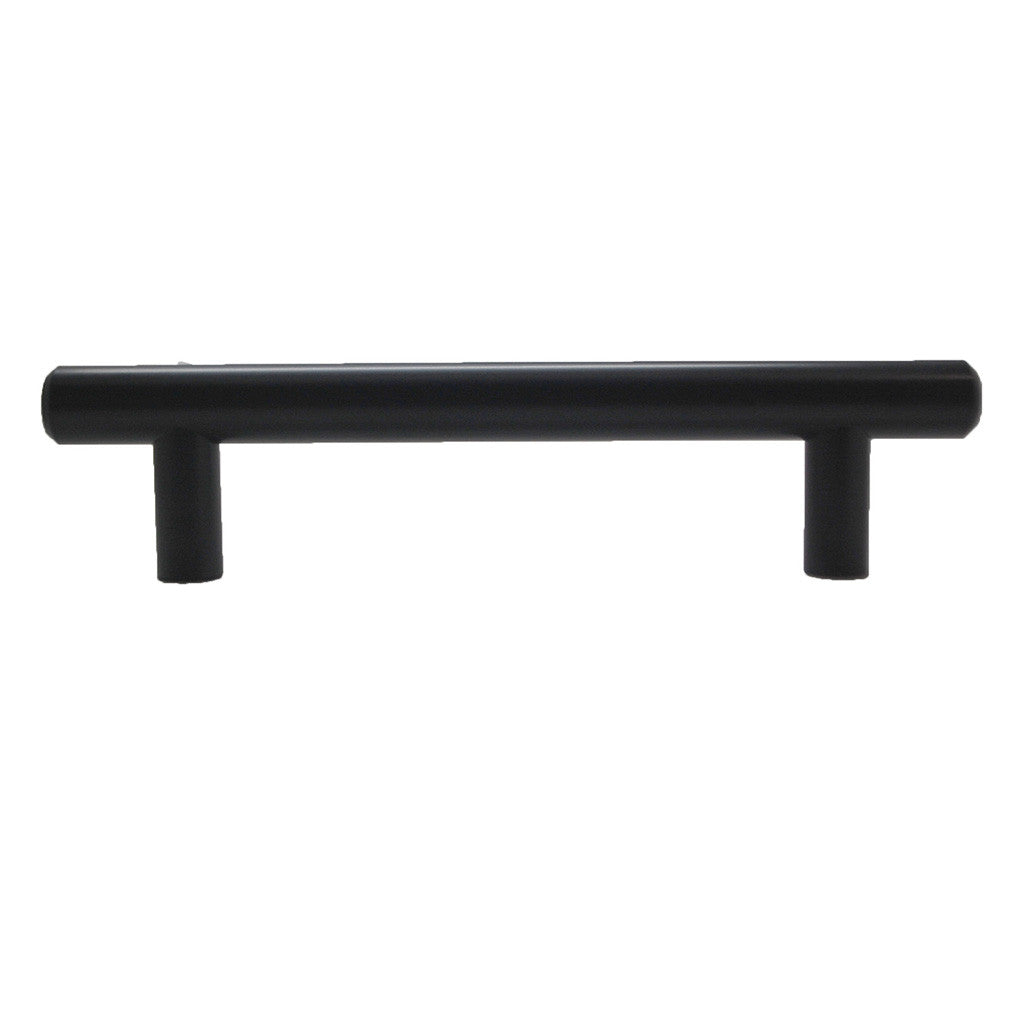 BERENSON Cabinet Bar Pulls in Flat Black 96mm 9545-2055-P Side View