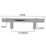 BERENSON Cabinet Bar Pulls in Polished Chrome 3" 9548-2026-P Specs