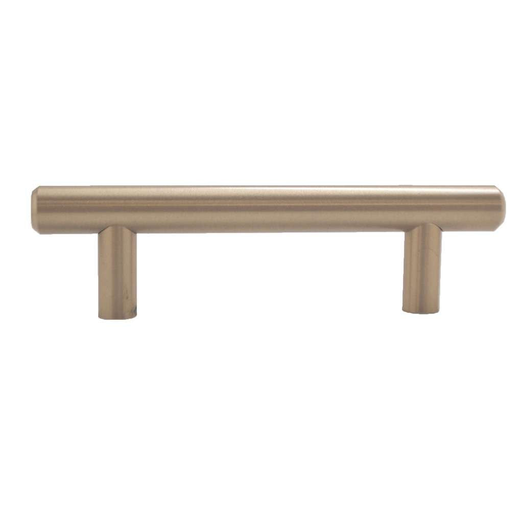 BERENSON Cabinet Bar Pulls in Satin Champagne 3in 9540-20CZ-P Side View