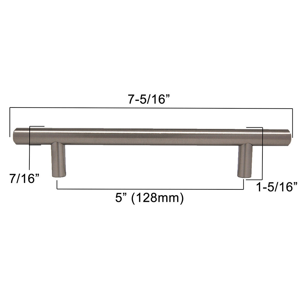 BERENSON Cabinet Bar Pulls in Satin Nickel 128mm 9402-2BPN-P Specs
