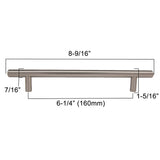 BERENSON Cabinet Bar Pulls in Satin Nickel 160mm 9559-2BPN-P Specs