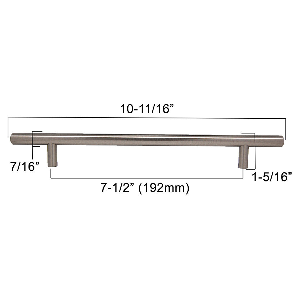 BERENSON Cabinet Bar Pulls in Satin Nickel 192mm 9561-2BPN-P Specs