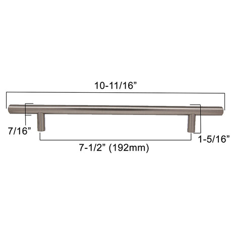 BERENSON Cabinet Bar Pulls in Satin Nickel 192mm 9561-2BPN-P Specs