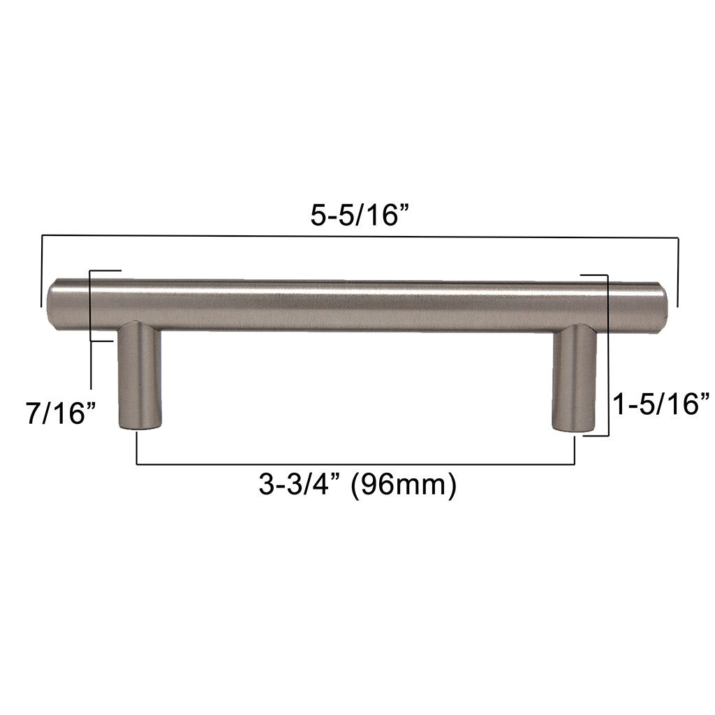 BERENSON Cabinet Bar Pulls in Satin Nickel 96mm 9401-2BPN-P Specs