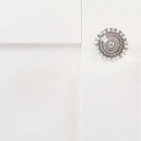 HICKORY Crystal Palace 1-1/4" Diameter Cabinet Knob in Clear and Polished Nickel HH74689-CA14 Front View