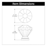 HICKORY Crystal Palace 1-1/4" Diameter Cabinet Knob in Clear and Polished Nickel HH74689-CA14 Specs