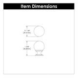 HICKORY Crystal Palace 1-1/4" Diameter Glass Ball Cabinet Knob in Clear and Chrome HH075809-GLCH Specs
