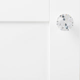 HICKORY Crystal Palace 1-1/4" Diameter Glass Cabinet Knob in Clear and Chrome HH075855-GLCH Front View