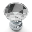 HICKORY Crystal Palace 1-1/4" Diameter Glass Cabinet Knob in Clear and Chrome HH075855-GLCH