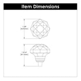 HICKORY Crystal Palace 1-1/4" Diameter Glass Cabinet Knob in Pink and Chrome HH075854-GLCH Specs