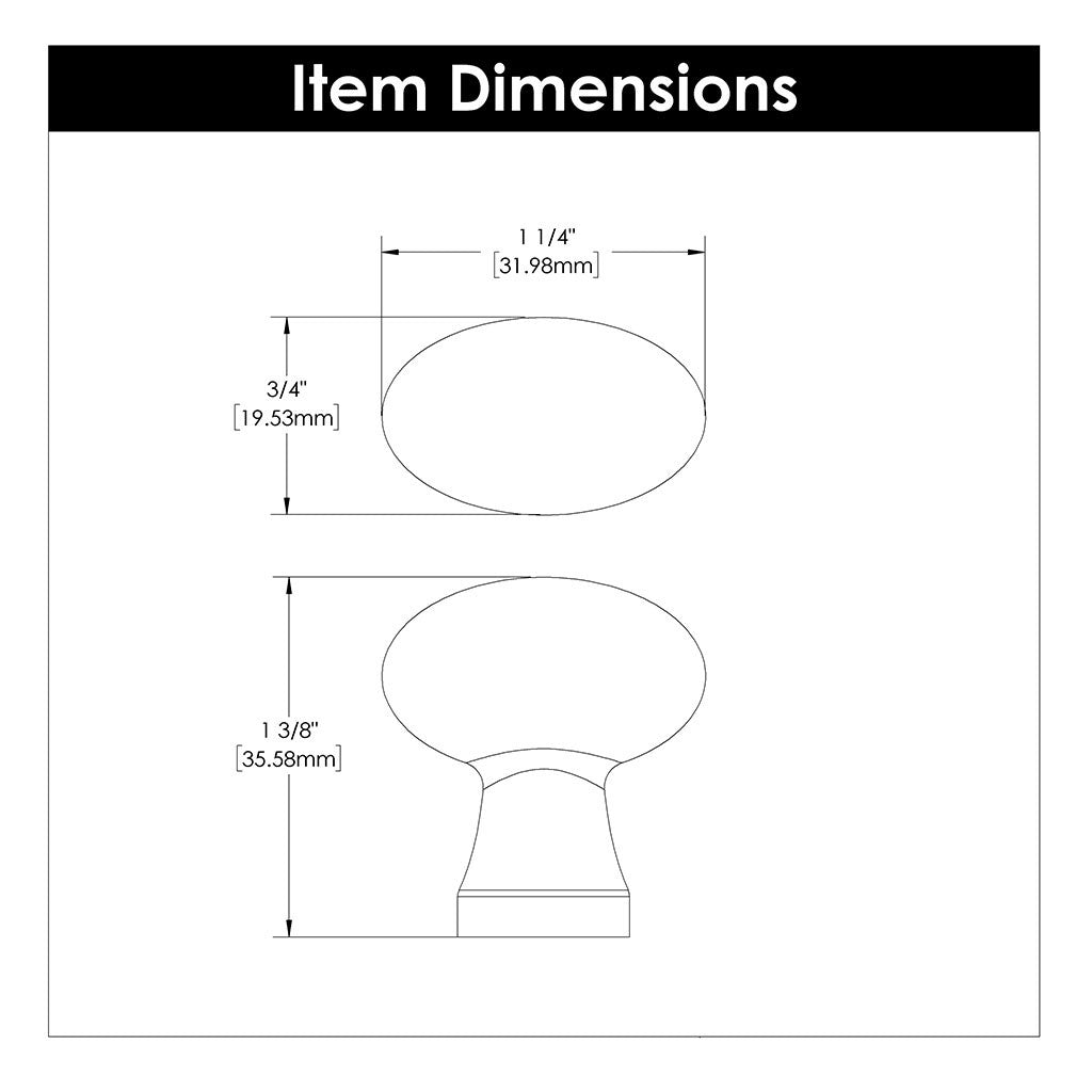 HICKORY Crystal Palace 1-1/4" Length Glass Oval Cabinet Knob in Clear and Satin Nickel HH075852-GLSN Specs