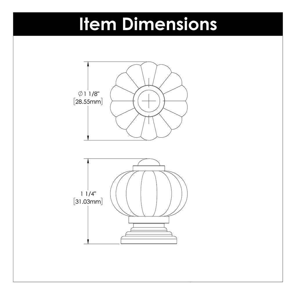 HICKORY Crystal Palace 1-1/8" Diameter Cabinet Knob in Clear and Polished Nickel HH74687-CA14 Specs