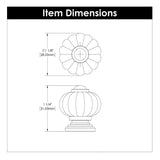 HICKORY Crystal Palace 1-1/8" Diameter Cabinet Knob in Clear and Polished Nickel HH74687-CA14 Specs