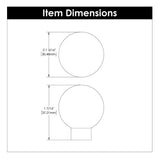 HICKORY Crystal Palace 1-3/16" Diameter Ball Cabinet Knob in Clear and Lucite P705-LU Specs