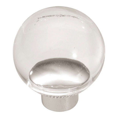 HICKORY Crystal Palace 1-3/16" Diameter Ball Cabinet Knob in Clear and Lucite P705-LU