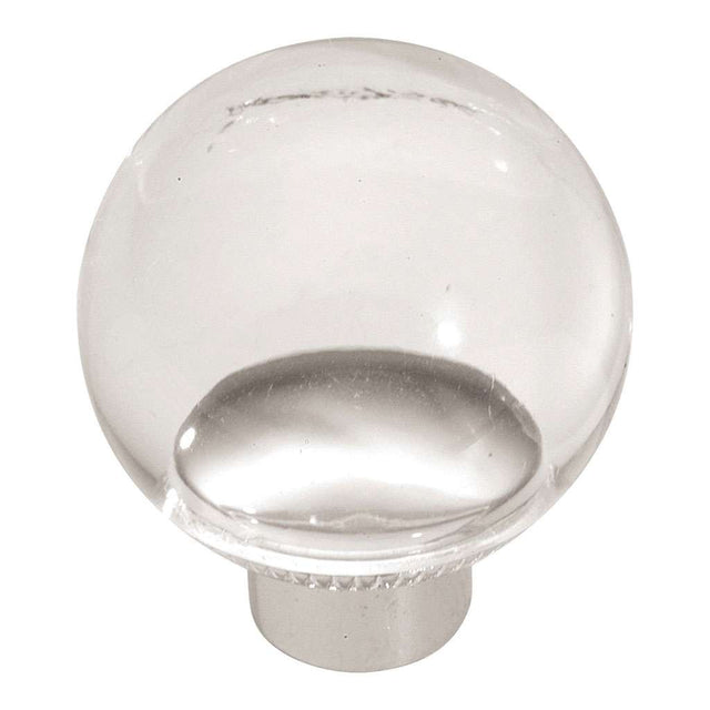 HICKORY Crystal Palace 1-3/16" Diameter Ball Cabinet Knob in Clear and Lucite P705-LU