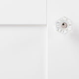 HICKORY Crystal Palace 1-3/16" Diameter Cabinet Knob in Clear and Polished Nickel HH74688-CA14 Front View