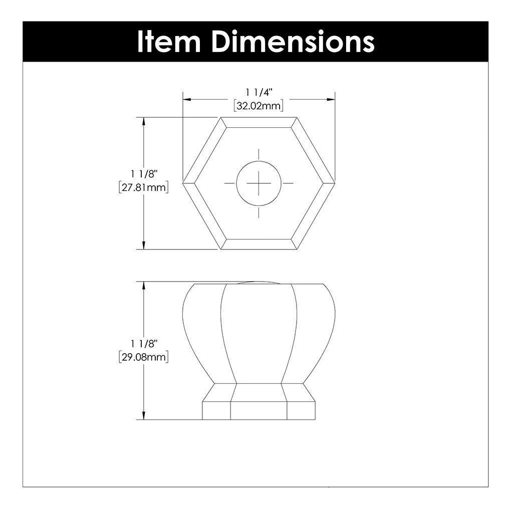HICKORY Crystal Palace 1-3/16" Diameter Cabinet Knob in Clear and Polished Nickel HH74688-CA14 Specs