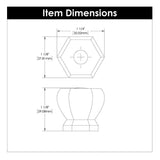 HICKORY Crystal Palace 1-3/16" Diameter Cabinet Knob in Clear and Polished Nickel HH74688-CA14 Specs