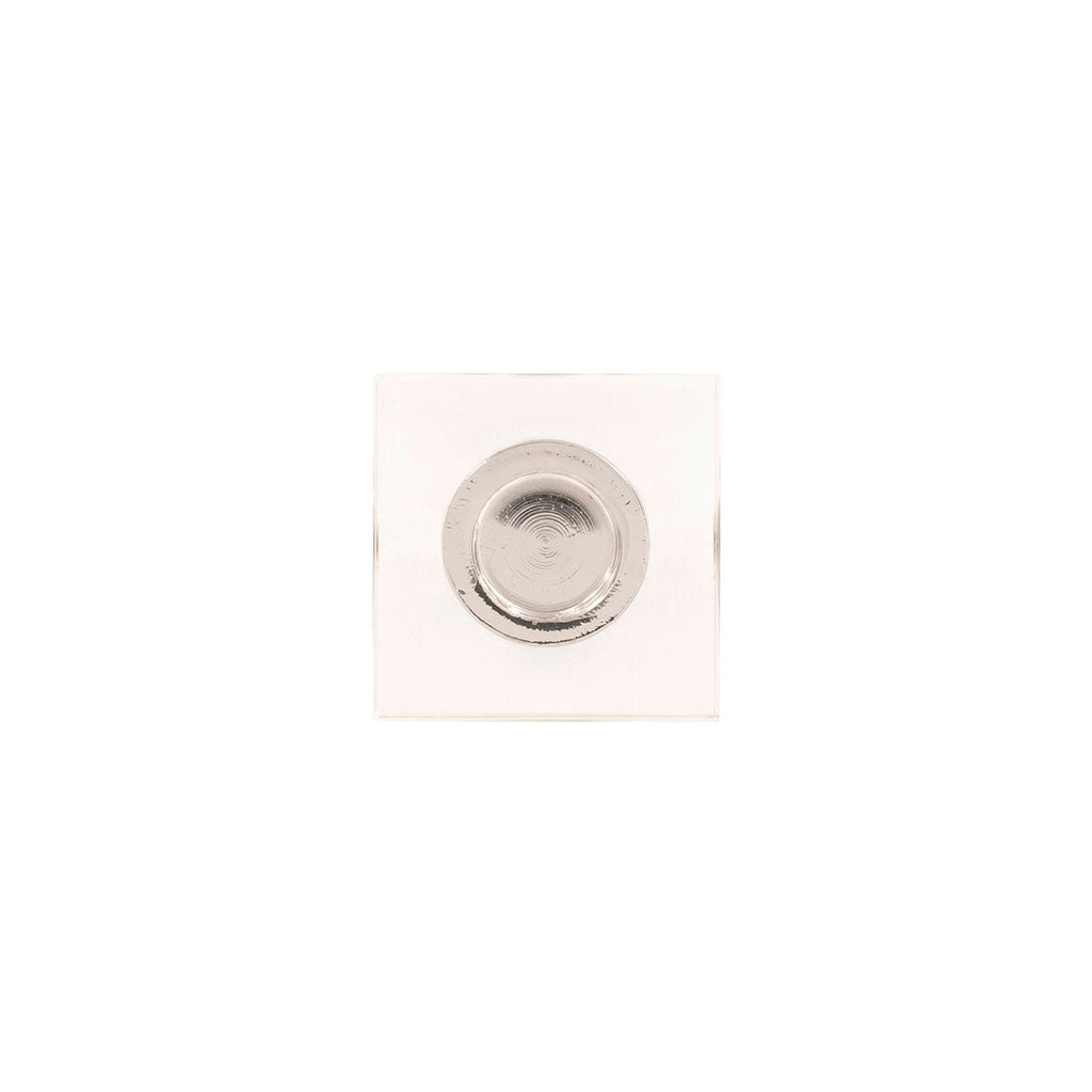 HICKORY Crystal Palace 1-3/8" Length Square Cabinet Knob in Clear and Polished Nickel H079525-CA14 Top View