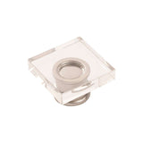 HICKORY Crystal Palace 1-3/8" Length Square Cabinet Knob in Clear and Polished Nickel H079525-CA14