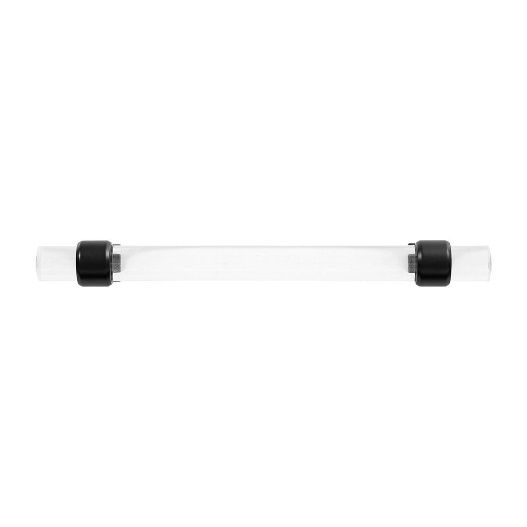 HICKORY Crystal Palace Handle Cabinet Pulls in Matte Black and Clear 128mm H079519-CAMB Front View
