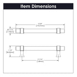 HICKORY Crystal Palace Handle Cabinet Pulls in Matte Black and Clear 128mm H079519-CAMB Specs