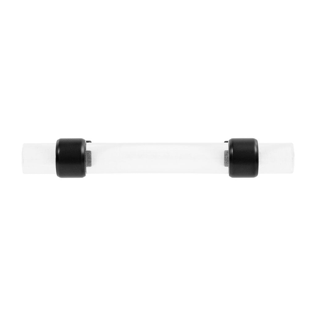 HICKORY Crystal Palace Handle Cabinet Pulls in Matte Black and Clear 3" HH075857-CAMB Front View