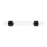 HICKORY Crystal Palace Handle Cabinet Pulls in Matte Black and Clear 3" HH075857-CAMB Front View