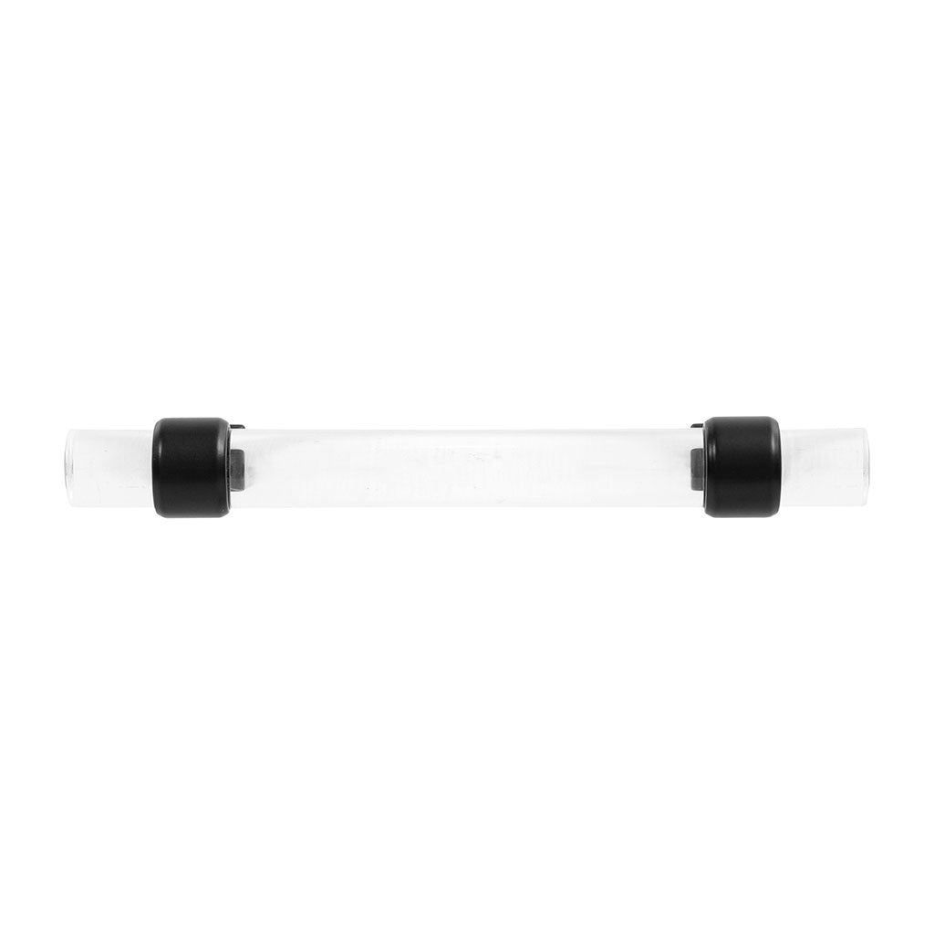HICKORY Crystal Palace Handle Cabinet Pulls in Matte Black and Clear 96mm H079518-CAMB Front View