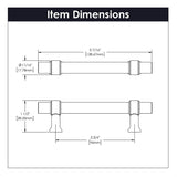 HICKORY Crystal Palace Handle Cabinet Pulls in Matte Black and Clear 96mm H079518-CAMB Specs