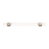 HICKORY Crystal Palace Handle Cabinet Pulls in Polished Nickel and Clear 128mm H079519-CA14 Front View