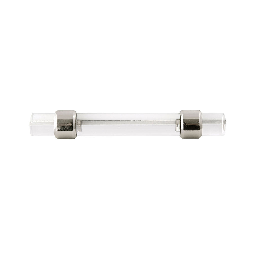 HICKORY Crystal Palace Handle Cabinet Pulls in Polished Nickel and Clear 3" HH075857-CA14 Top View