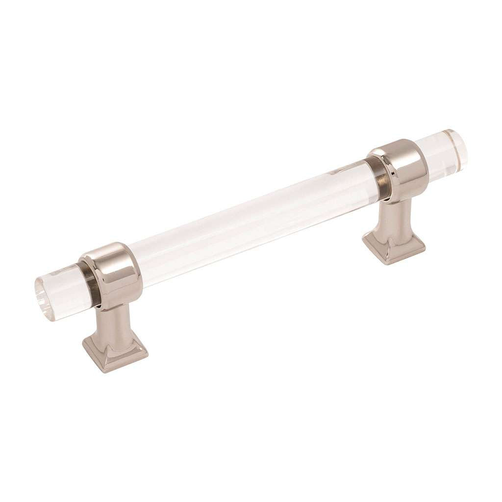 HICKORY Crystal Palace Handle Cabinet Pulls in Polished Nickel and Clear 96mm H079518-CA14