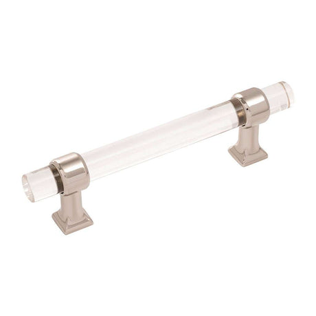 HICKORY Crystal Palace Handle Cabinet Pulls in Polished Nickel and Clear 96mm H079518-CA14