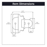 Hickory Double Demountable 1/2" Overlay Partial Wrap Cabinet Hinge (pair) in Antique Brass P5310-AB Specs