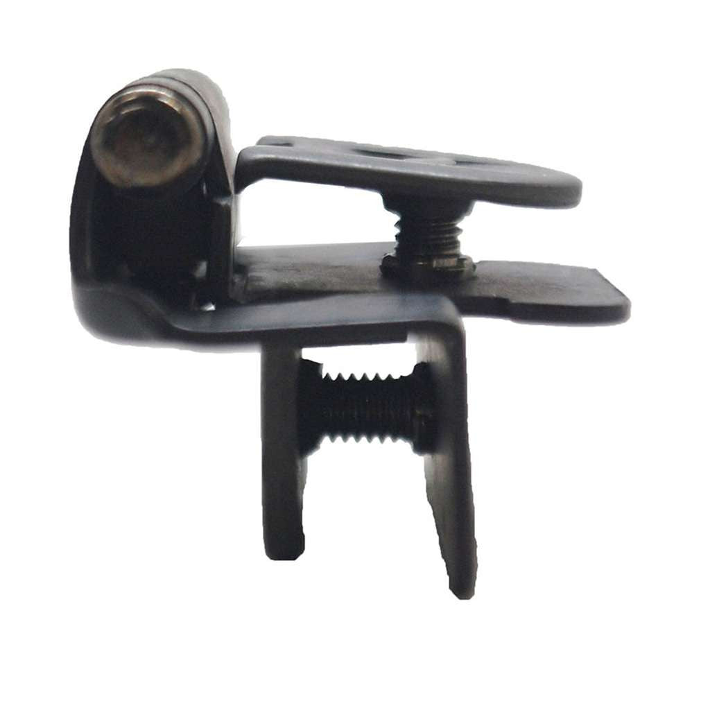 Hickory Double Demountable 1/2" Overlay Partial Wrap Cabinet Hinge (pair) in Black Iron P5310-BI Closed Side