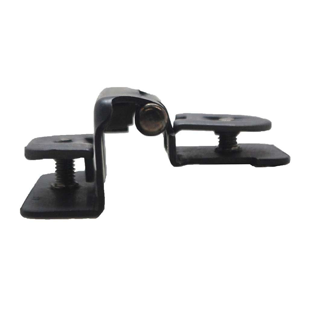 Hickory Double Demountable 1/2" Overlay Partial Wrap Cabinet Hinge (pair) in Black Iron P5310-BI Open Side