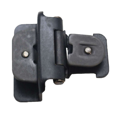 Hickory Double Demountable 1/2" Overlay Partial Wrap Cabinet Hinge (pair) in Black Iron P5310-BI Open Top