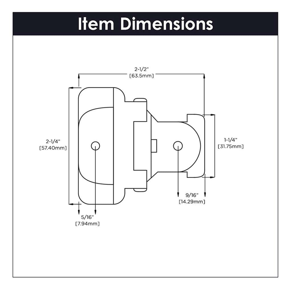 Hickory Double Demountable 1/2" Overlay Partial Wrap Cabinet Hinge (pair) in Black Iron P5310-BI Specs