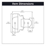 Hickory Double Demountable 1/2" Overlay Partial Wrap Cabinet Hinge (pair) in Black Iron P5310-BI Specs