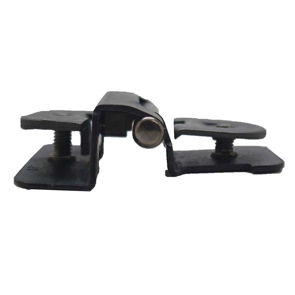 Hickory Double Demountable 1/4" Overlay Partial Wrap Cabinet Hinge (pair) in Black Iron P5311-BI Open Side