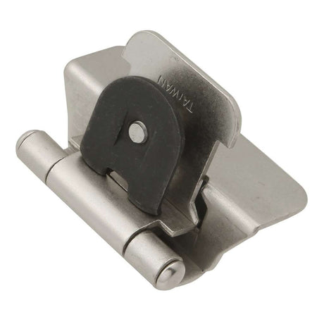 Hickory Double Demountable 1/4" Overlay Partial Wrap Cabinet Hinge (pair) in Satin Nickel P5311-SN Angle