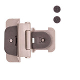 Hickory Double Demountable 1/4" Overlay Partial Wrap Cabinet Hinge (pair) in Satin Nickel P5311-SN Open Top