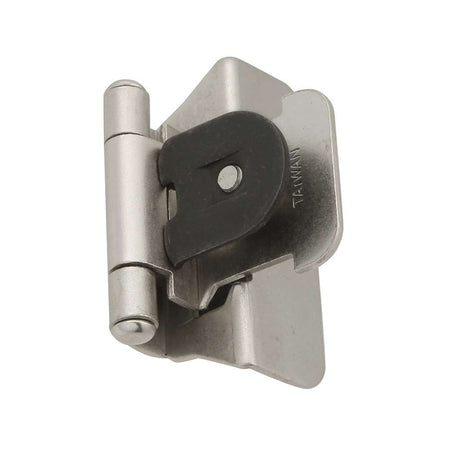 Hickory Double Demountable 1/4" Overlay Partial Wrap Cabinet Hinge (pair) in Satin Nickel P5311-SN