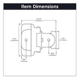 HICKORY Double Demountable 3/8" Inset Partial Wrap Cabinet Hinge (pair) in Antique Brass P5312-AB Specs