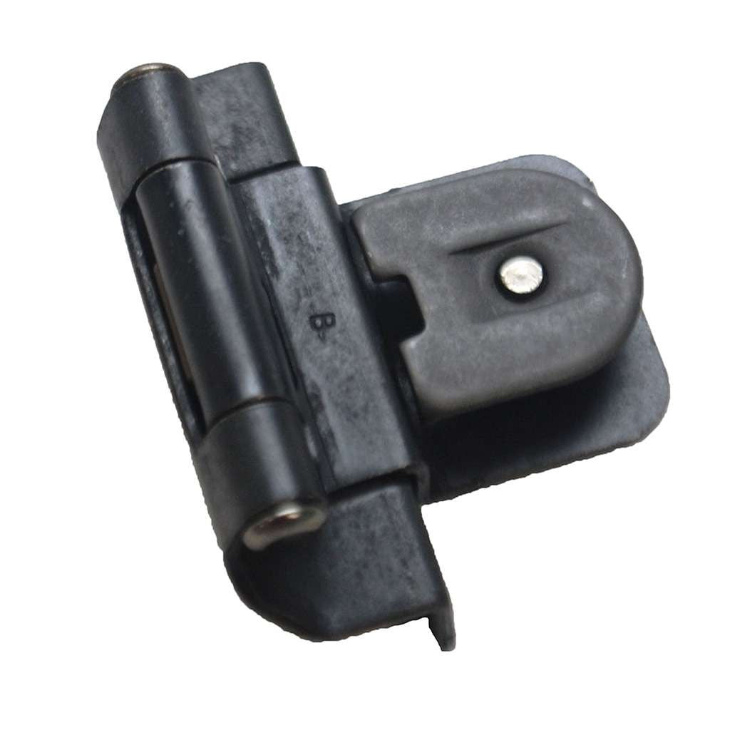 Hickory Double Demountable 3/8" Inset Partial Wrap Cabinet Hinge (pair) in Black Iron P5312-BI Angle