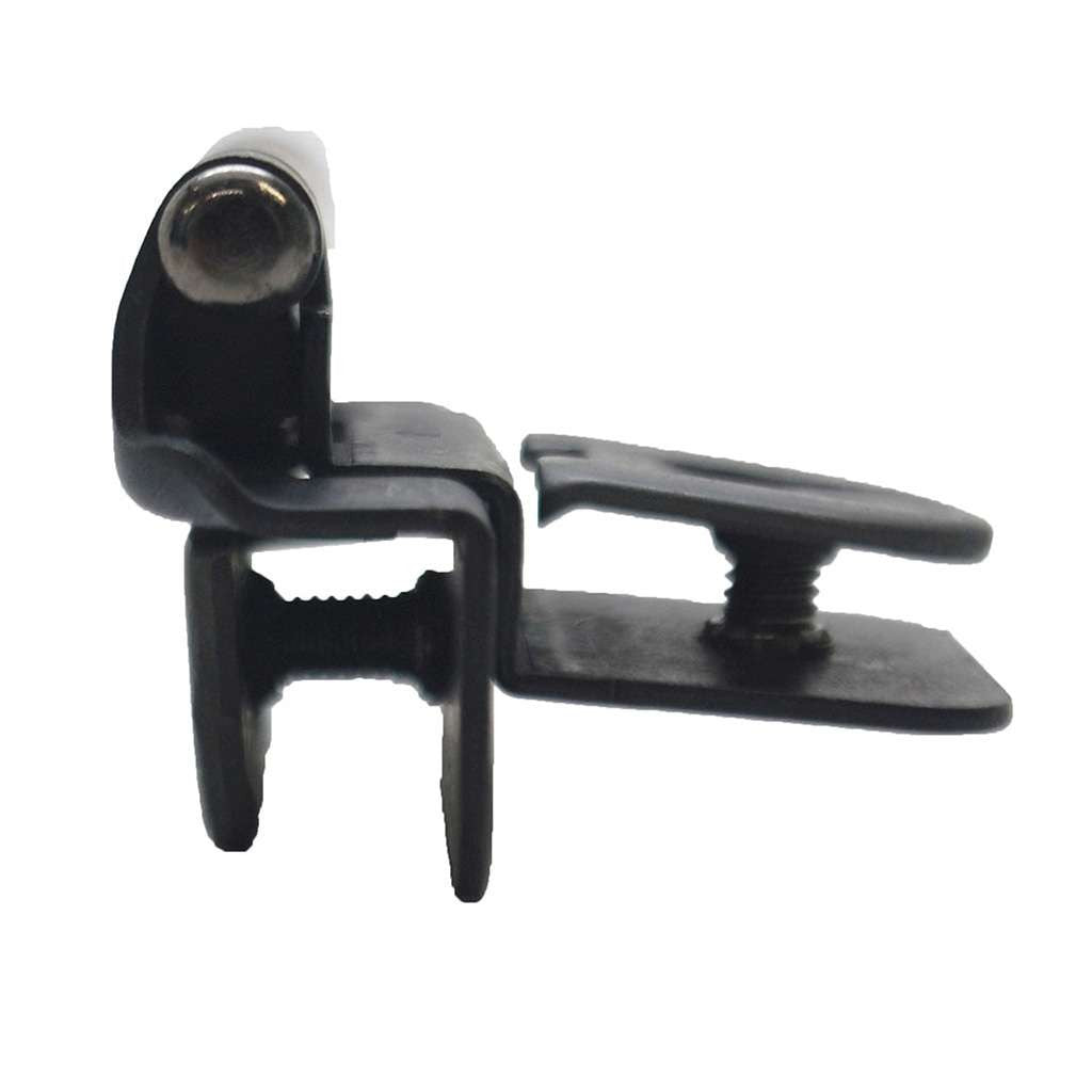 Hickory Double Demountable 3/8" Inset Partial Wrap Cabinet Hinge (pair) in Black Iron P5312-BI Closed Side